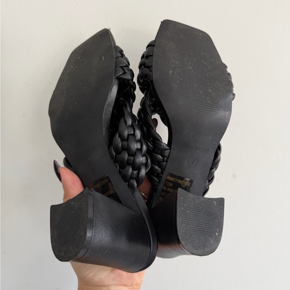 Anne Klein Black Braided Sandals - Picture 4 of 5